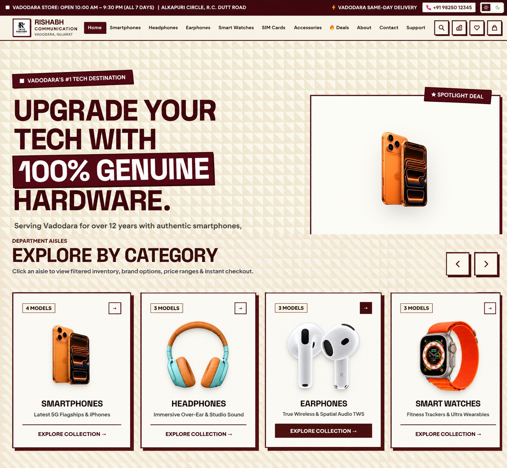 Rishabh Communication website preview